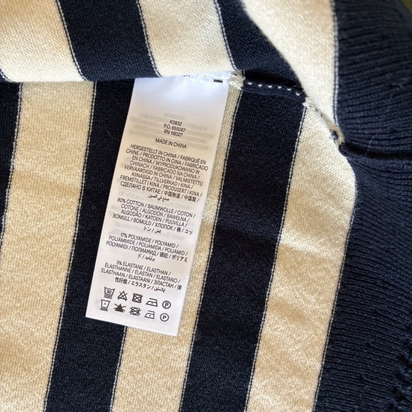 NWT Boden Emilia navy blue and white stripe cardigan sweater M - Picture 4 of 10